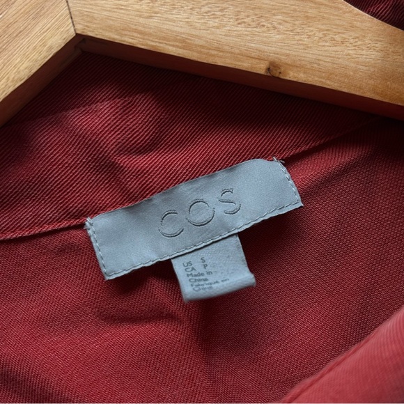 COS Oversized Shirt Dress in Red - Picture 5 of 7